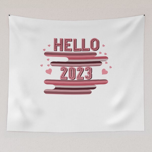 Item preview, Hello 2023 new year’s design red designed and sold by TipTopTapo.