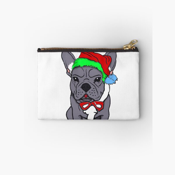 Item preview, Adorable Christmas French Bulldog Art – Festive Frenchie Dog in Santa Hat designed and sold by Vividality.