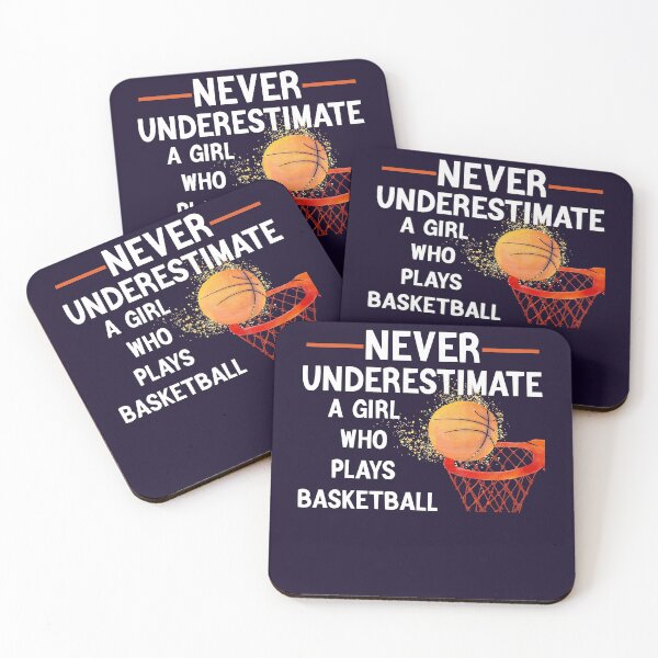 Item preview, Never Underestimate a Girl Who Plays Basketball Girls Gift  designed and sold by Sarah38.
