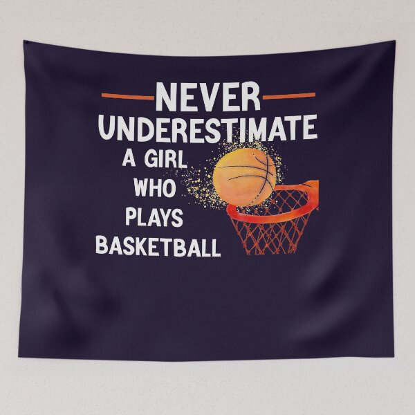 Item preview, Never Underestimate a Girl Who Plays Basketball Girls Gift  designed and sold by Sarah38.