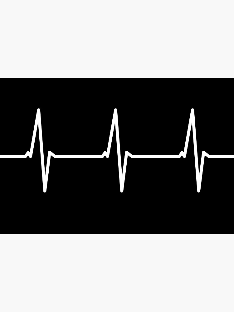 "Electrocardiogram (ECG) Heart Beat (White)" Sticker for Sale by STUDIO