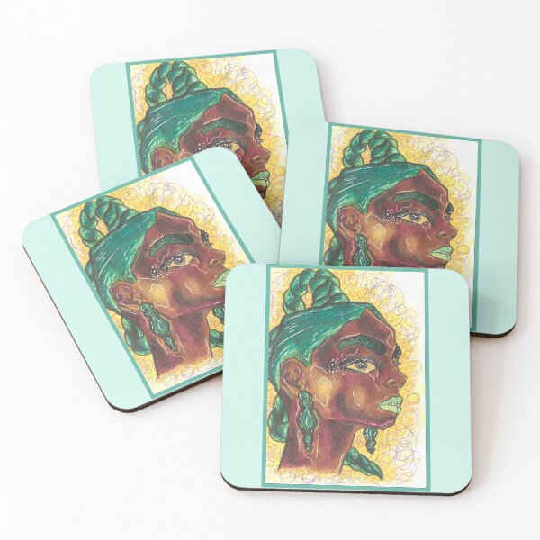 Item preview, Aqua Braids Goddess Woman designed and sold by Harold-Inks.