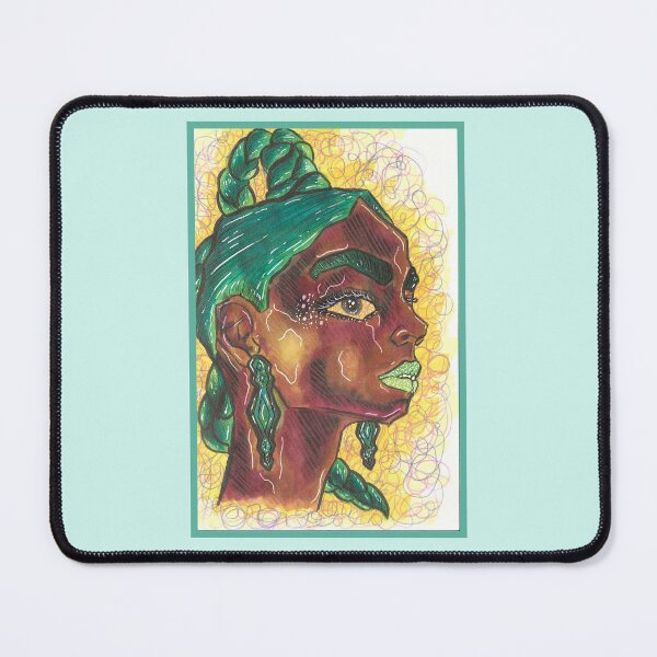 Item preview, Aqua Braids Goddess Woman designed and sold by Harold-Inks.