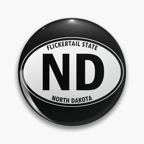 Item preview, North Dakota, ND, Flickertail State - State Abbreviation and Motto Oval Travel Bumper Sticker for your Car or Luggage.  designed and sold by BBTravels.