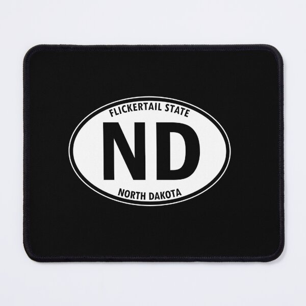 Item preview, North Dakota, ND, Flickertail State - State Abbreviation and Motto Oval Travel Bumper Sticker for your Car or Luggage.  designed and sold by BBTravels.
