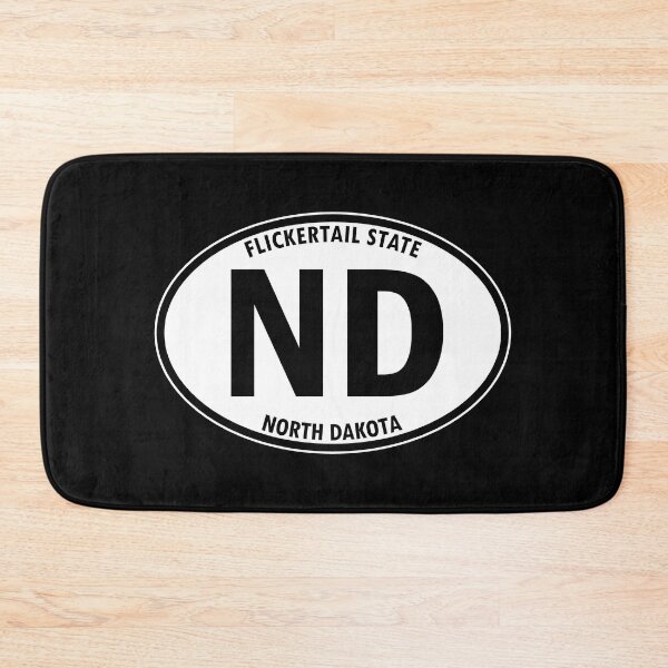 Item preview, North Dakota, ND, Flickertail State - State Abbreviation and Motto Oval Travel Bumper Sticker for your Car or Luggage.  designed and sold by BBTravels.
