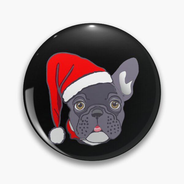 Item preview, Adorable Christmas French Bulldog Art – Festive Frenchie Dog in Santa Hat designed and sold by Vividality.