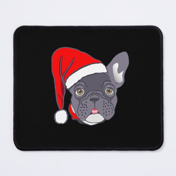 Item preview, Adorable Christmas French Bulldog Art – Festive Frenchie Dog in Santa Hat designed and sold by Vividality.