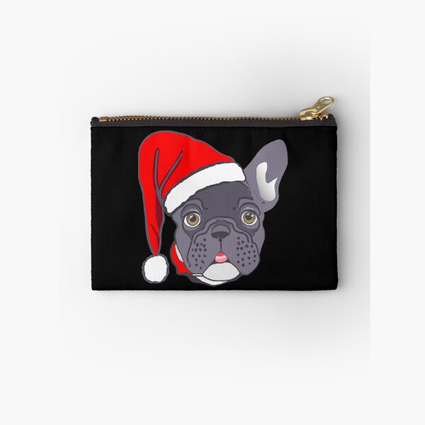 Item preview, Adorable Christmas French Bulldog Art – Festive Frenchie Dog in Santa Hat designed and sold by Vividality.