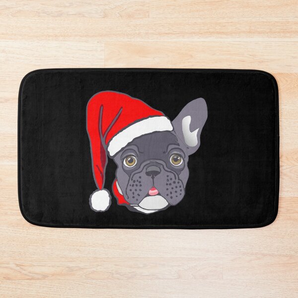 Item preview, Adorable Christmas French Bulldog Art – Festive Frenchie Dog in Santa Hat designed and sold by Vividality.