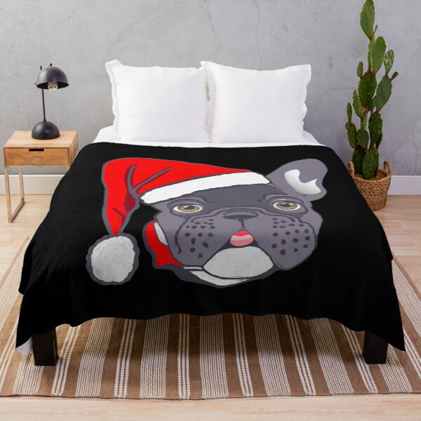 Item preview, Adorable Christmas French Bulldog Art – Festive Frenchie Dog in Santa Hat designed and sold by Vividality.