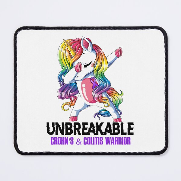 Item preview, Crohn's & Colitis Awareness - Unicorn Crohn's & Colitis Warrior Ribbon UNBREAKABLE designed and sold by Fernandezf.