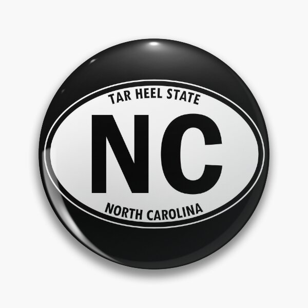 Item preview, North Carolina, NC, Tar Heel State - State Abbreviation and Motto Oval Travel Bumper Sticker for your Car or Luggage.  designed and sold by BBTravels.