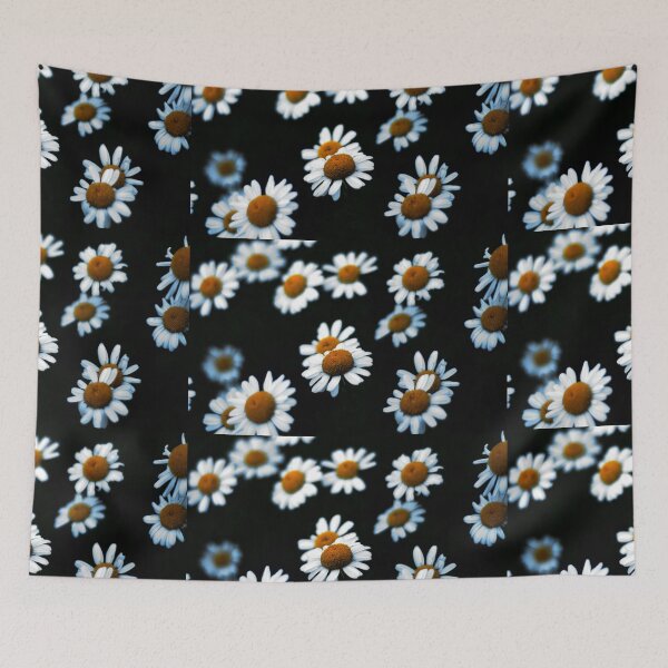 Item preview, Daisy heads on black.  designed and sold by Billlee.
