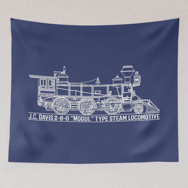 Item preview, J C Davis 2-6-0 Mogul Type Steam Locomotive Blueprint Diagram Gift designed and sold by Maljonic.