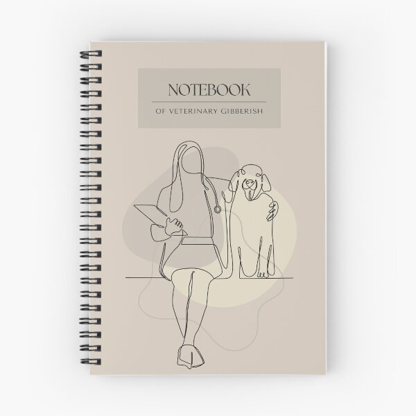 Item preview, Veterinary Gibberish, Funny Spiral notebook for Veterinary Professional - Veterinary Day Gift Idea for Vet Nurses, Vet Techs, Reception, RVN designed and sold by Verubi.