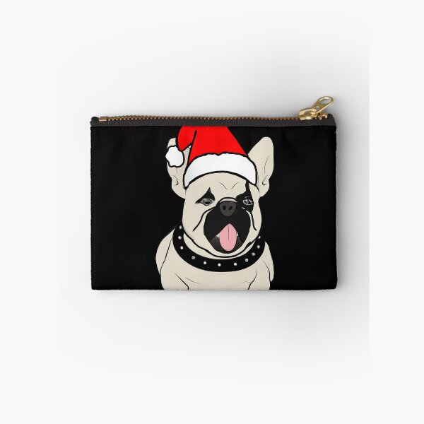Item preview, Adorable Christmas French Bulldog Art – Festive Frenchie Dog in Santa Hat designed and sold by Vividality.