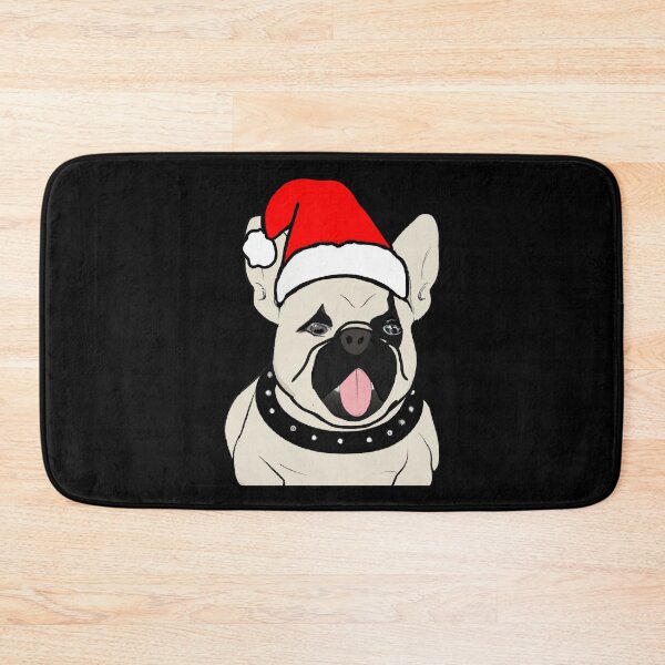 Item preview, Adorable Christmas French Bulldog Art – Festive Frenchie Dog in Santa Hat designed and sold by Vividality.