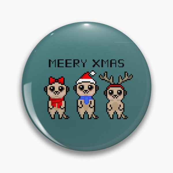Item preview, Meery Xmas Meercats (Chibi Pixel Animal Character) designed and sold by Pixe11y.