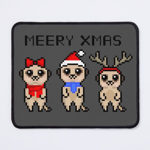 Item preview, Meery Xmas Meercats (Chibi Pixel Animal Character) designed and sold by Pixe11y.