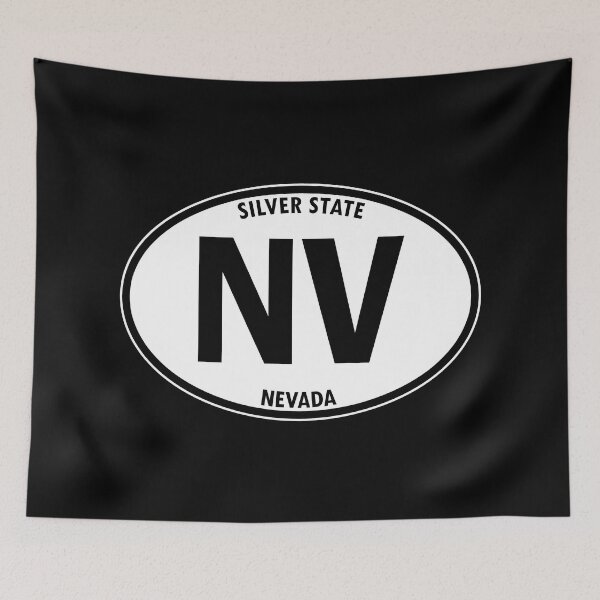 Item preview, Nevada, NV, Silver State - State Abbreviation and Motto Oval Travel Bumper Sticker for your Car or Luggage.  designed and sold by BBTravels.