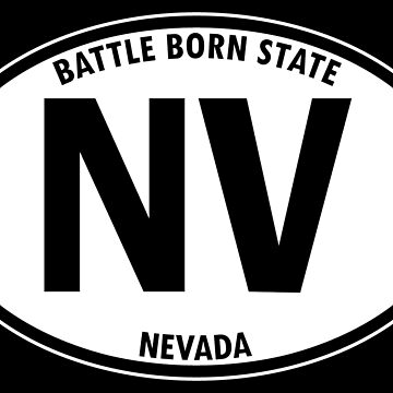 Las Vegas LV Oval Bumper Sticker 