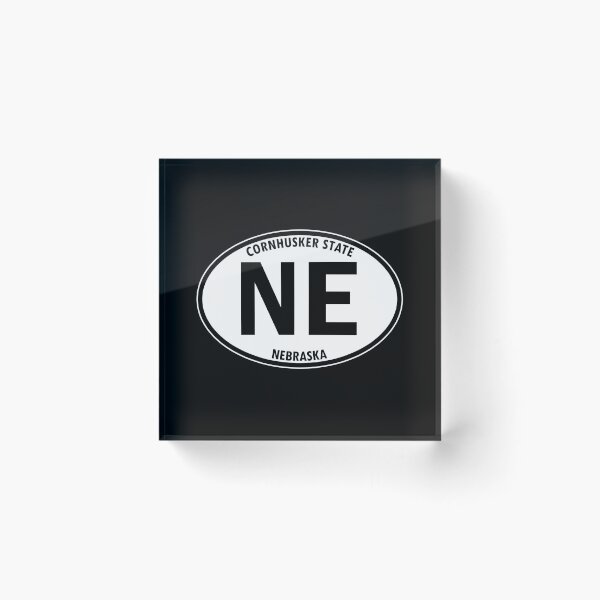 Item preview, Nebraska, NE, Cornhusker State - State Abbreviation and Motto Oval Travel Bumper Sticker for your Car or Luggage.  designed and sold by BBTravels.