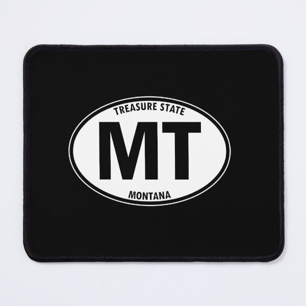 Item preview, Montana, MT, Treasure State - State Abbreviation and Motto Oval Travel Bumper Sticker for your Car or Luggage. designed and sold by BBTravels.
