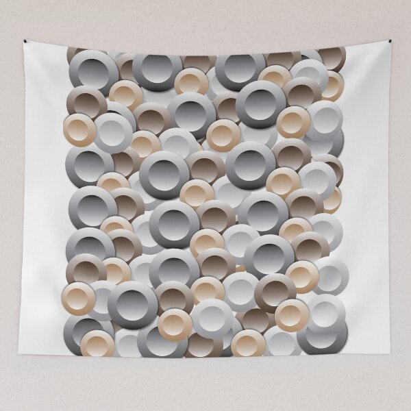 Item preview, 3D Golden, gray and brown circles designed and sold by MAD  Graphics.