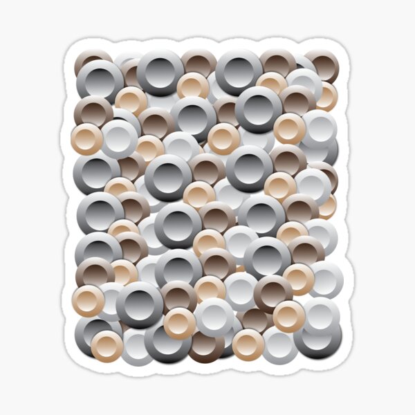 Item preview, 3D Golden, gray and brown circles designed and sold by MAD  Graphics.