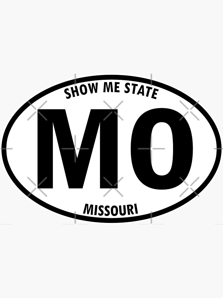 "Missouri, MO, Show Me State State Abbreviation and Motto Oval Travel