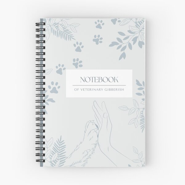 Item preview, Veterinary Gibberish, Funny Spiral notebook for Veterinary Professional - Veterinary Day Gift Idea for Vet Nurses, Vet Techs, Reception, RVN designed and sold by Verubi.