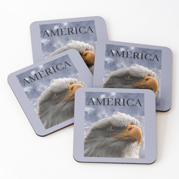 Item preview, AMERICA with an American Bald Eagle protecting our country. designed and sold by AmericaFreedom.