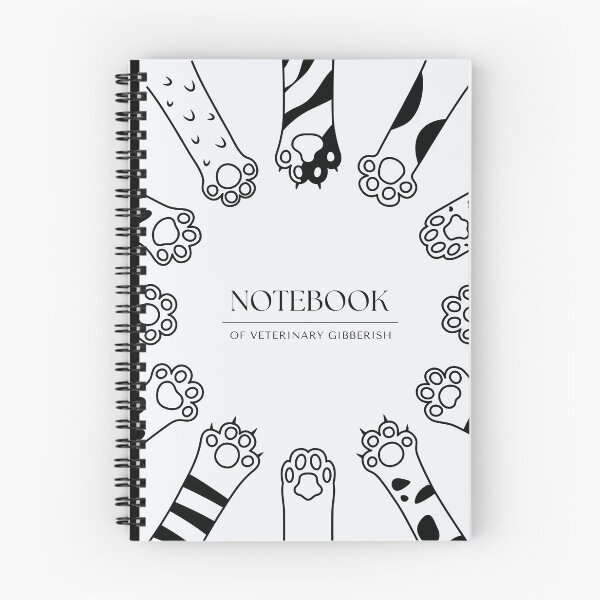 Item preview, Veterinary Gibberish, Funny Spiral notebook for Veterinary Professional - Veterinary Day Gift Idea for Vet Nurses, Vet Techs, Reception, RVN designed and sold by Verubi.