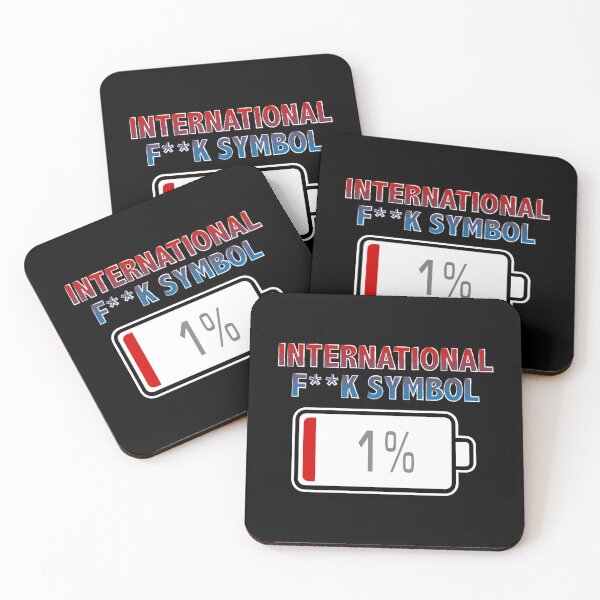 Item preview, International F**k Symbol with Battery at 1% designed and sold by Moodific.