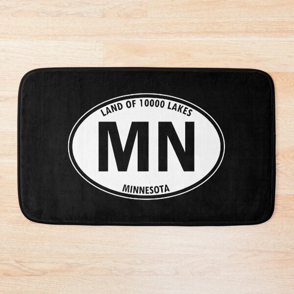 Item preview, Minnesota, MN, Land of 10000 Lakes - State Abbreviation and Motto Oval Travel Bumper Sticker for your Car or Luggage.  designed and sold by BBTravels.