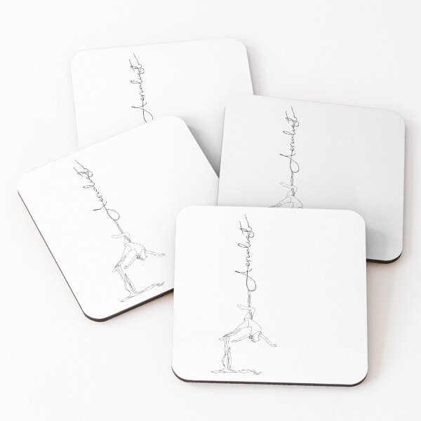 Item preview, The silky lady - Aerial silks - Silk yoga one line art - Aerialist gift designed and sold by LaureBPaintings.