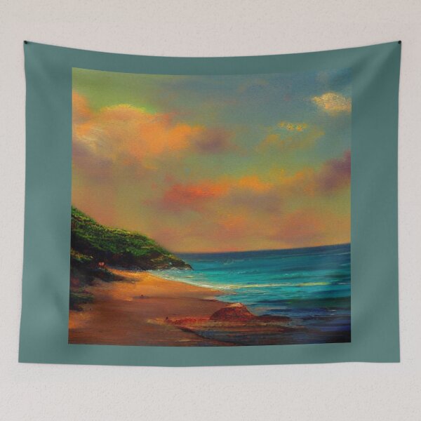 Item preview, Seaside Beach Scene Painting  designed and sold by BeaconMarketing.