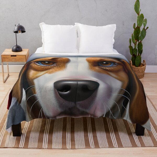 Item preview, Christmas English Foxhound Wearing A Santa Hat designed and sold by ZenEverAI.