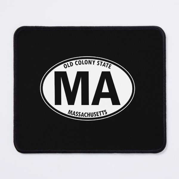 Item preview, Massachusetts, MA, Old Colony State - State Abbreviation and Motto Oval Travel Bumper Sticker for your Car or Luggage. designed and sold by BBTravels.