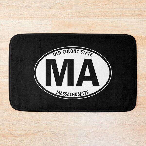 Item preview, Massachusetts, MA, Old Colony State - State Abbreviation and Motto Oval Travel Bumper Sticker for your Car or Luggage.  designed and sold by BBTravels.