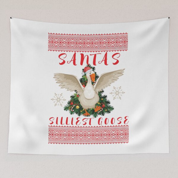 Item preview, santa's silliest goose christmas ugly sweater designed and sold by POPLIN ⭐ ⭐ ⭐ ⭐ ⭐.