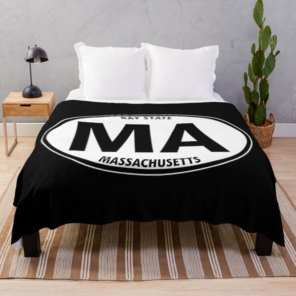 Item preview, Massachusetts, MA, Bay State - State Abbreviation and Motto Oval Travel Bumper Sticker for your Car or Luggage. designed and sold by BBTravels.