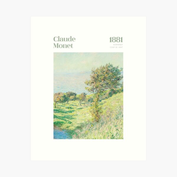 Item preview, Coup de vent by Claude Monet, Sage Green  designed and sold by evermore-design.