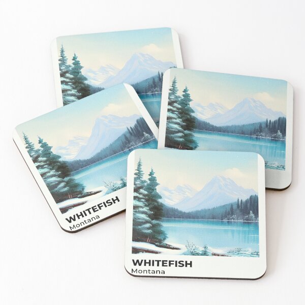 Item preview, Whitefish Montana landscape painting framed designed and sold by InvestingRoad.