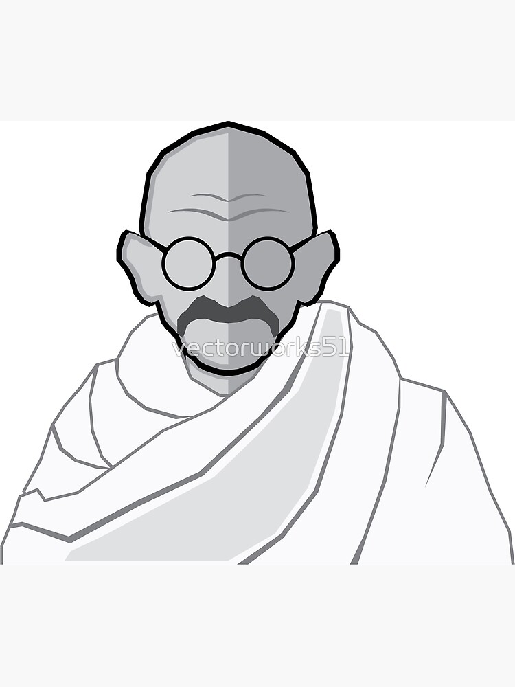 One continuous line drawing of Mahatma Gandhi. An Indian figure who was the  leader of the Indian independence isolated on white background. India  Republic Day, January 26. Vector illustration 2214814 Vector Art