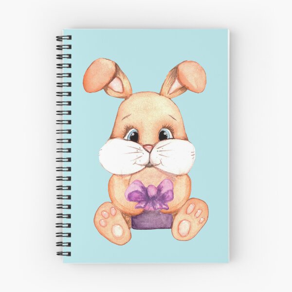 Item preview, Watercolor christmas rabbit, violet gift box, christmas bunny, new year cute gift, cute bunny designed and sold by Sunflower-7.