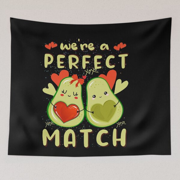 Item preview,  We're a Perfect Match Avocado Funny Valentine's Day Couples designed and sold by POPLIN ⭐ ⭐ ⭐ ⭐ ⭐.
