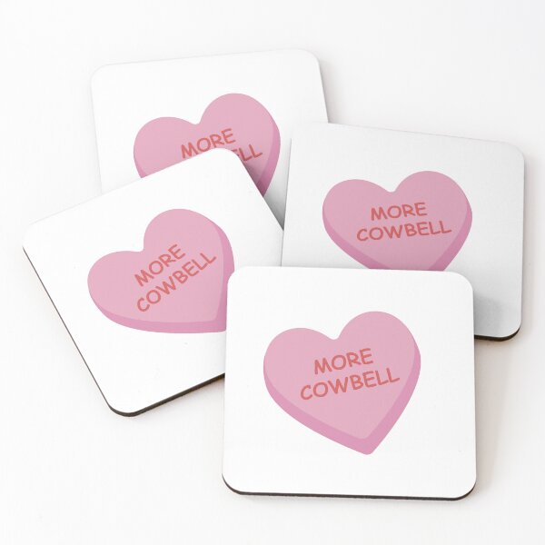 Item preview, "More Cowbell" Funny Pink Candy Heart designed and sold by burlybot.