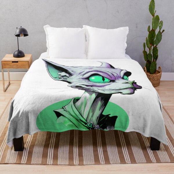 Item preview, ALIEN CAT MONOCROMATHIC designed and sold by JequiPrint.